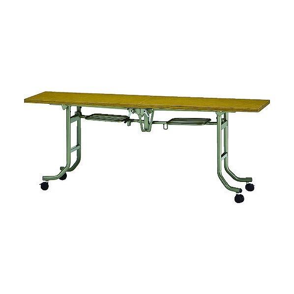 ※法人専用品※トラスコ 折り畳み式フライトテーブルチーク 1800×450mm FLT-1845 T