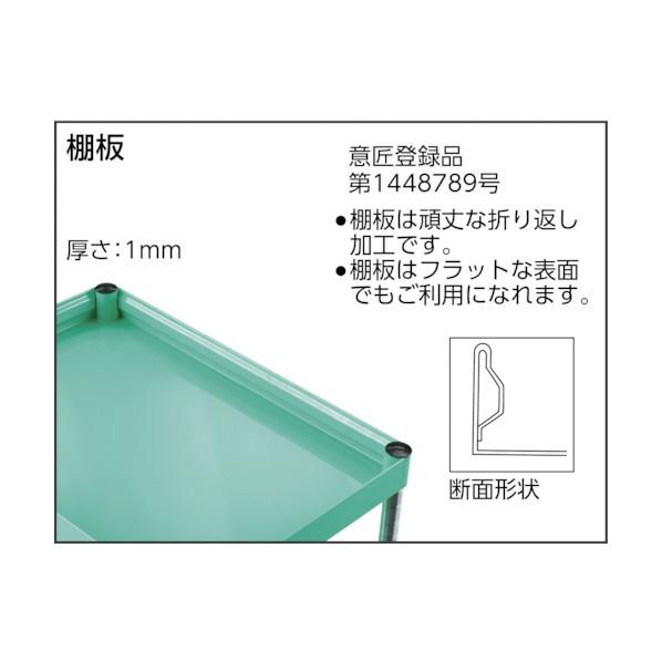 トラスコ ファルコンワゴン引出付７５０Ｘ５００ウレタン双輪ＹＧ色 FAW-973XZD-YG 1点_2