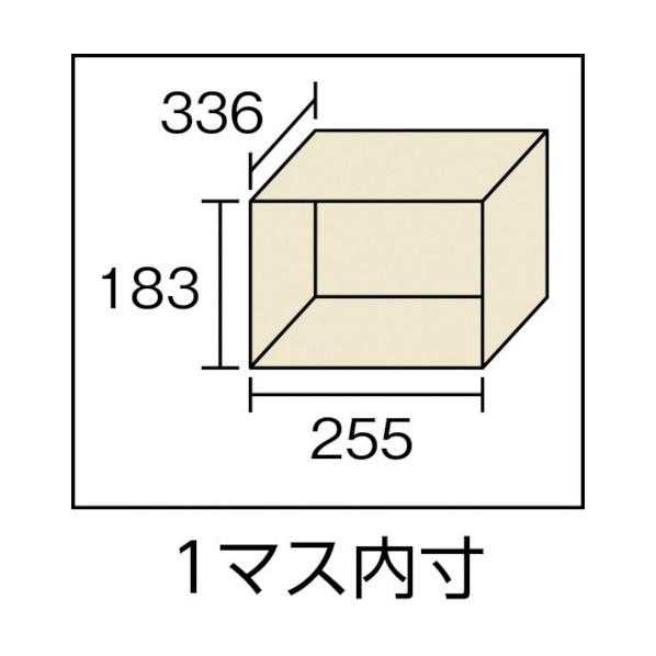 トラスコ シューズケース 12人用 900×380×H880 透明 鍵付 SC-12PC-L 390 x 915 x 885 mm SC-12PC-L_2