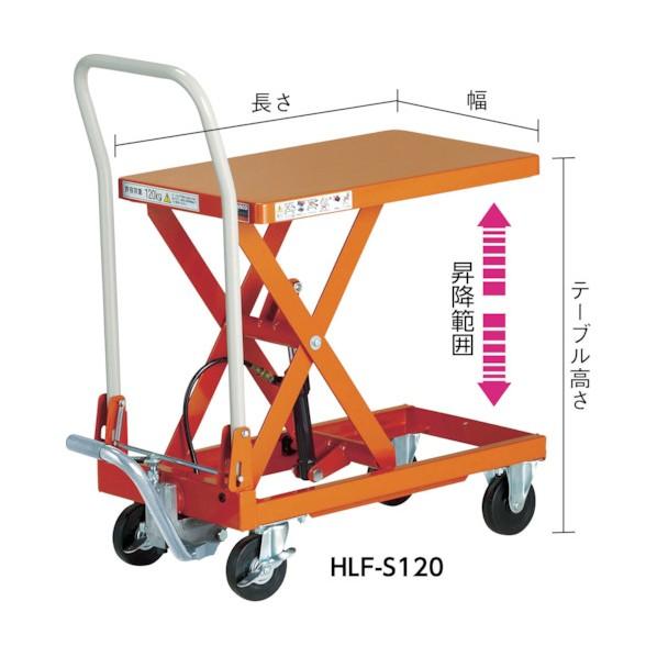 TRUSCO中山 トラスコ ハンドリフター 120kg 折りたたみ式350X570 HLFA 