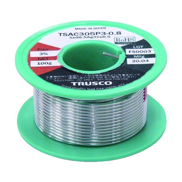 トラスコ(TRUSCO) 鉛フリーヤニ入リハンダ 100G巻0.8 TSAC305P3-0.8