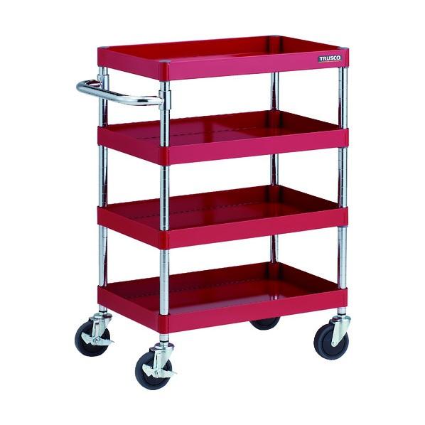 トラスコ(TRUSCO) フェニックスワゴン 省音 4段 R色 600×400×H880 PEW-964-R
