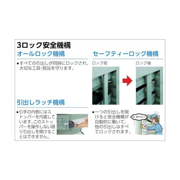 トラスコ VE7S型キャビネット 700X550XH800 引出5段 VE7S-801_4