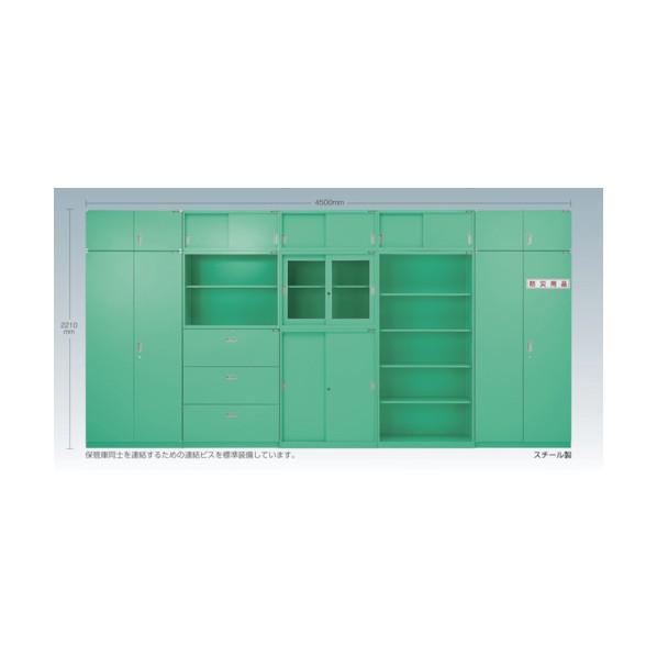 ※法人専用品※トラスコ MU型保管庫 ラテラル3段 H1110 アジャスター付 MUA-11B_1