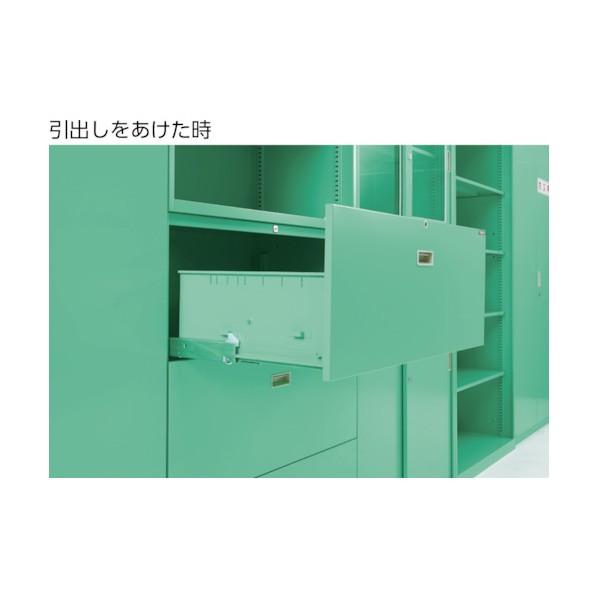 ※法人専用品※トラスコ MU型保管庫 ラテラル3段 H1110 アジャスター付 MUA-11B_5