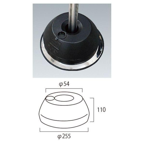 常磐精工 ブラック屋外用消毒液スタンドA4(パネル付) ブラック 300×300×1175mm BOSSA4｜diy-tool｜05