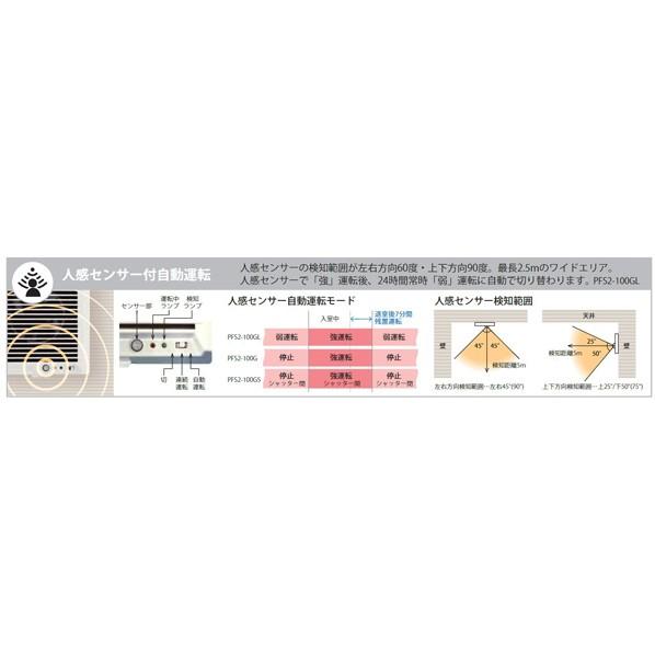 高須産業 パイプ用ファン 強制排気用(人感センサー付) PFS2-100G｜diy-tool｜06