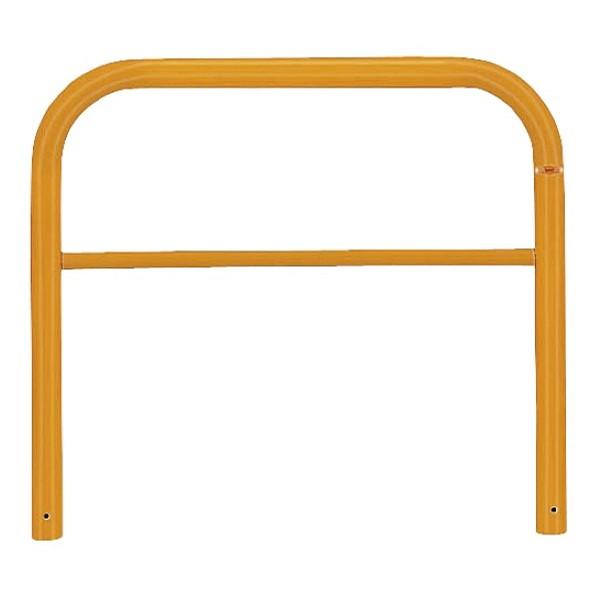 帝金バリカー 帝金バリカー 横型 φ60.5 スチール製 固定式 横桟付 黄色 φ60.5 W100 H65 82A3-10 1本