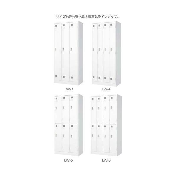 東洋事務器工業 LWロッカー ワイドタイプ 1人用 シリンダー錠 ホワイト 455×515×1790 ホワイト 02301200 LW-1W_2