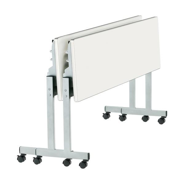 ※法人専用品※藤沢工業 天板跳上式スタックテーブル(パネル付) 1500×450mm 天板色:ローズ HSN-1545P-RO 1点_4