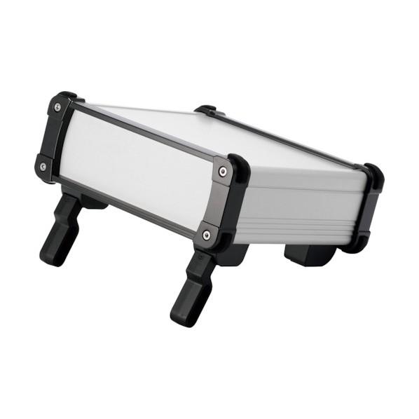 タカチ電機工業 チルトレッグ付アルミケース シルバー/ブラック EXPT20-12-25SB 1点の画像