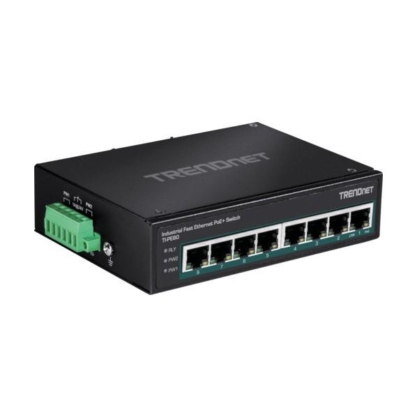 ＴＲＥＮＤｎｅｔ 8ポート産業用ファストイーサネットPoE＋DINレールスイッチ TI-PE80 1個_3