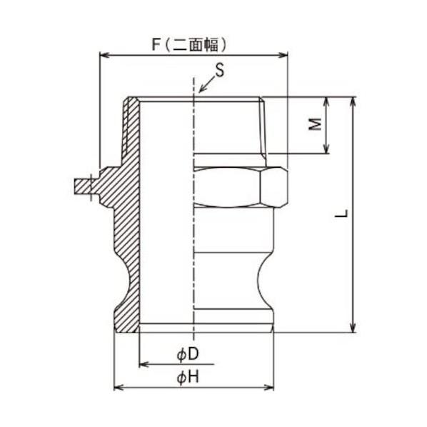 トヨックス トヨックス カムロックアダプター オネジ ステンレス 220 x 110 x 76 mm 633-FB 2 SST |  | 05