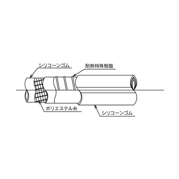 トヨックス ハイブリッドトヨシリコーンホース 長さ5m 内径12.7mm HTSI-12-5 1点_3