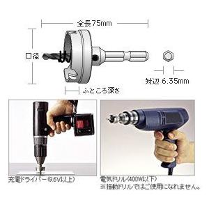 ユニカ 超硬ホールソーメタコア充電電気工事用セット TB-22｜diy-tool｜02