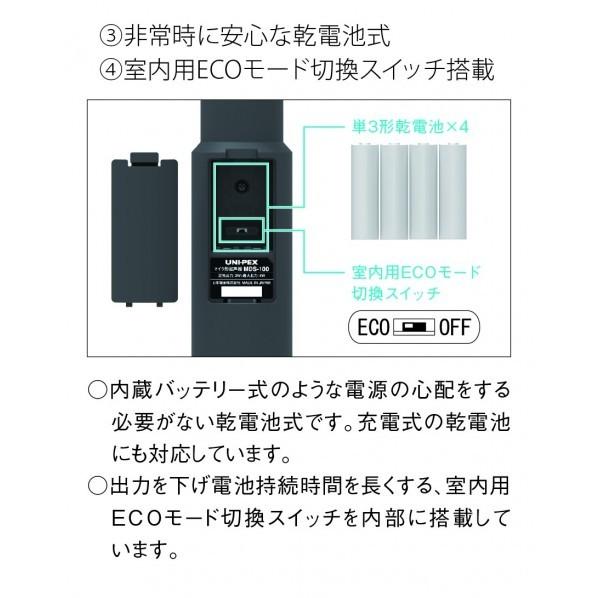 ユニペックス マイク形拡声器 黒 280mm MDS-100_6
