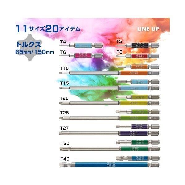 ベッセル 片頭トルクス 剛彩ビット (アソート) S5P-33｜diy-tool｜07