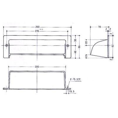 ハイロジック 郵便差入口用目隠し新聞受け603 PO-MK-W｜diy-tool｜02