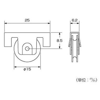 株式会社ハイロジック 網戸用取替戸車新日軽窓用 A8LC65｜diy-tool｜02