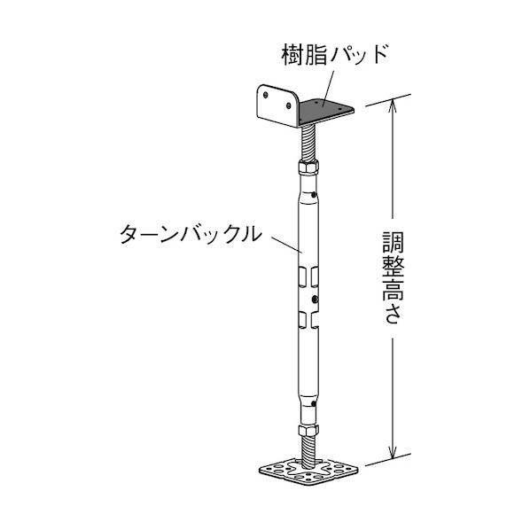 伊藤製作所 木造工事用 ワン・ツゥ・スリー鋼製床束 27cm〜42cm FS27-42 1本の画像