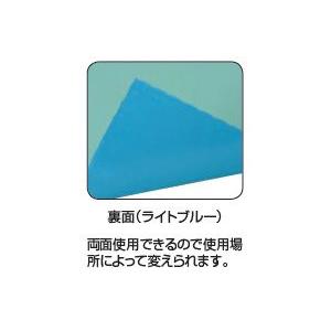 山崎産業ニューフロアシート(0.42mm厚)35m巻137cm×35m×0.42mmライトグリーン、裏面:ブルーF-164-42-35