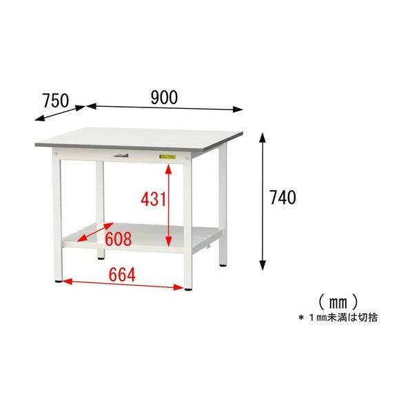 山金工業 ワークテーブル 150シリーズ 固定式 W900×D750 SUP-975TT-WW 1