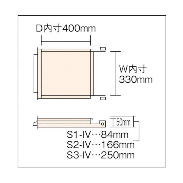 山金工業 ワークテーブル用オプション 3段キャビネット S3-IV