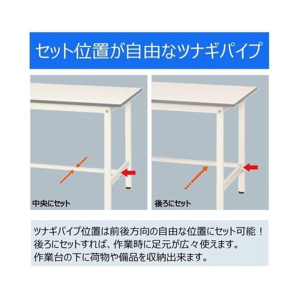 ※法人専用品※山金工業 ワークテーブル 固定式 中間棚板付 ライトグレー(天板)/シルキーホワイト( SURH-1260F-GYW 1UNTの画像