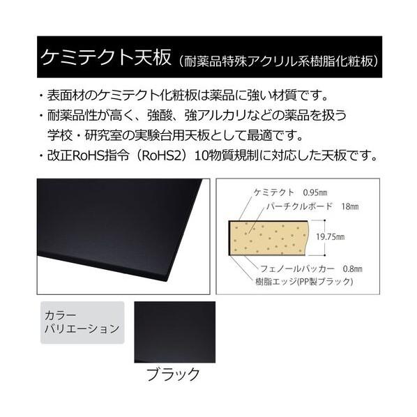 ※法人専用品※山金工業 実験用ラボテーブル 固定式 SLK-1275TTF-BKW 1台
