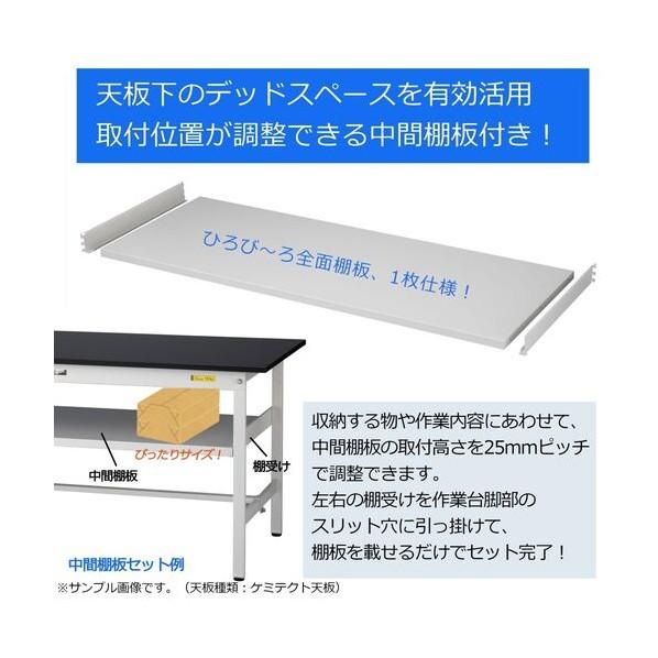 ※法人専用品※山金工業 実験用ラボテーブル 固定式 SLK-1275TTF-BKW 1台