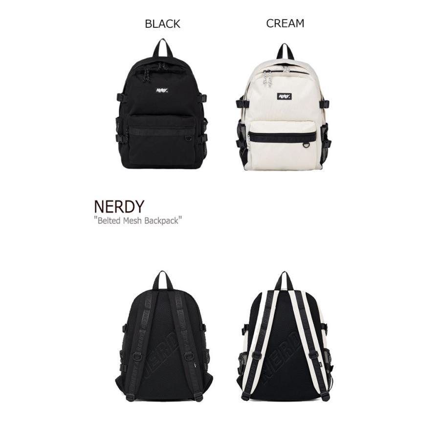ノルディ リュックサック NERDY Belted Standard Backpack ベルテッド スタンダード バックパック BLACK CREAM PNES20AA020101/201 ノルディー バッグ ファッション メンズファッション RIZ1053592927(10105円)