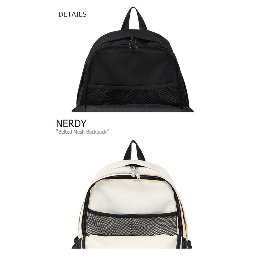 ノルディ リュックサック NERDY Belted Standard Backpack ベルテッド スタンダード バックパック BLACK CREAM PNES20AA020101/201 ノルディー バッグ ファッション メンズファッション RIZ1053592927(10105円)