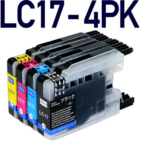 エコインク LC17-4PK ブラザープリンターインク 〔ブラザープリンター