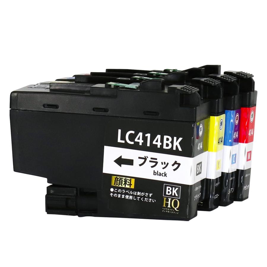 エコインク LC414-4PK 4色セット ブラザー brother 顔料ブラック 互換