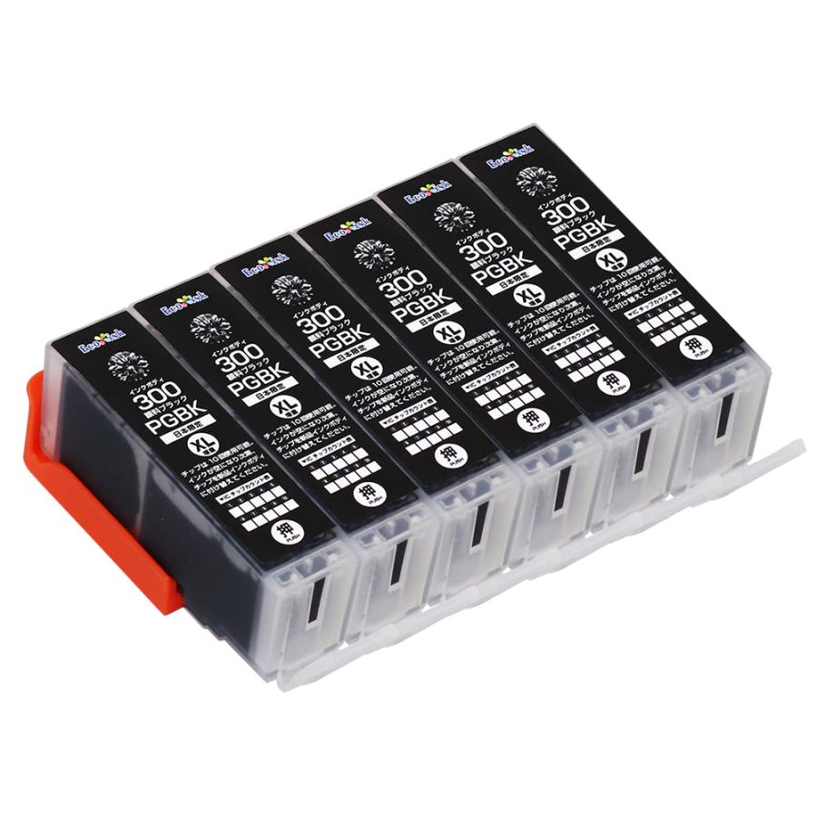 エコインク BCI-300 PGBK ブラック×6個 顔料 大容量 プリンター