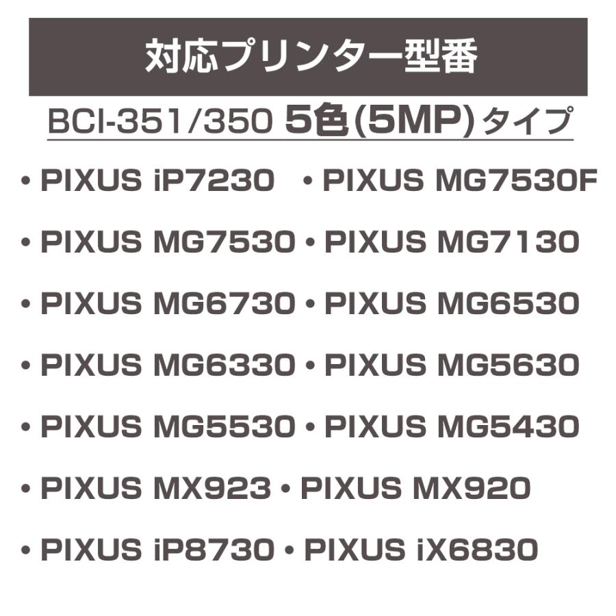 エコインク BCI-351+350 5MP+PGBK1個 キャノン用 Canon 互換インク