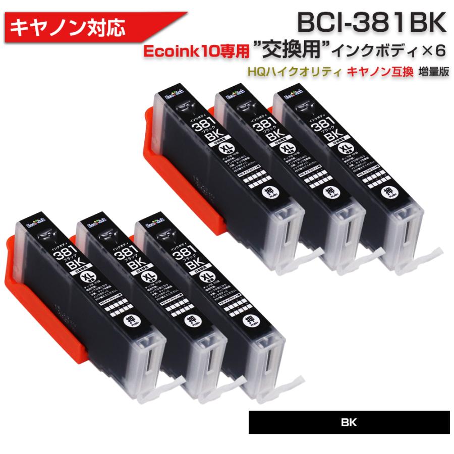 エコインク キヤノン プリンターインク 381 Ecoink10 交換用インク