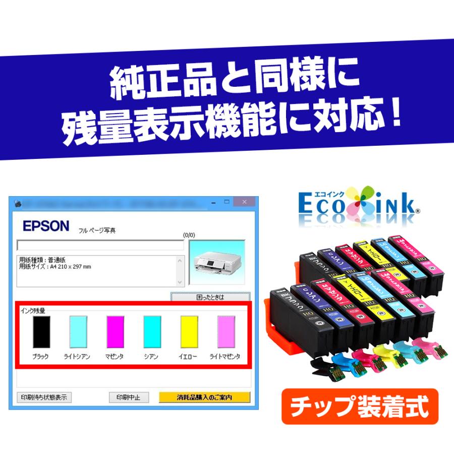 エコインク IC6CL80L 6色×2パック IC80 ICチップ装着式 とうもろこし