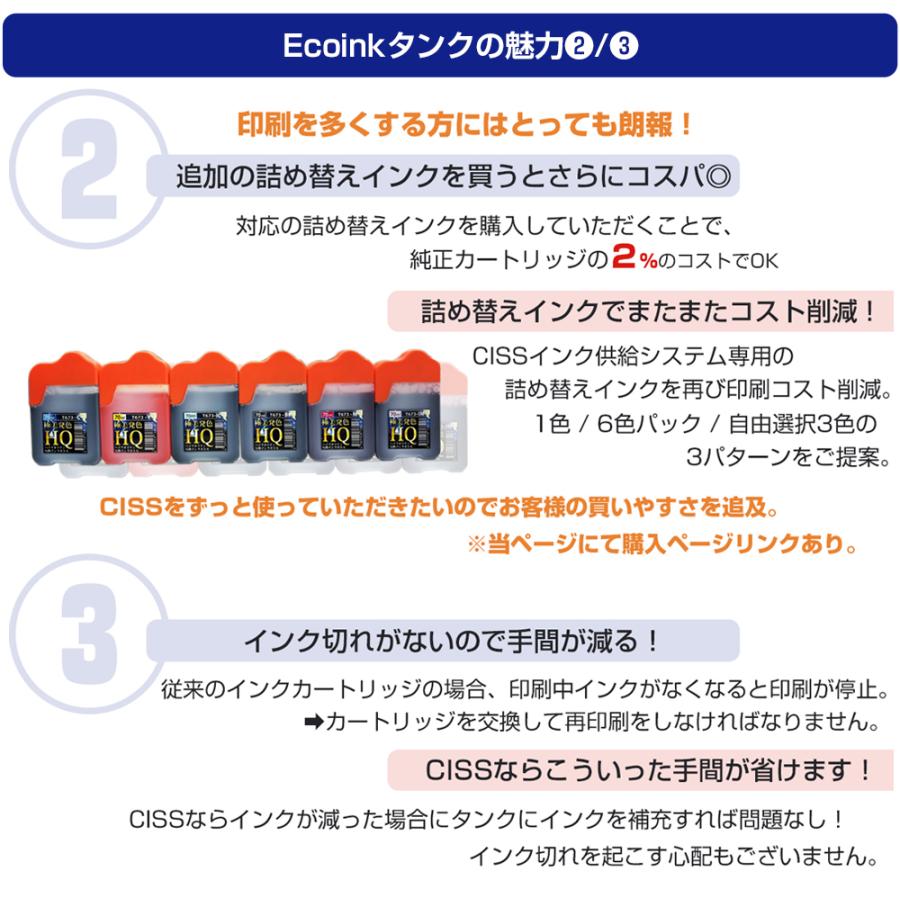 A3プリンター [ 受注生産 ]Ecoink Tank Printer CISSインク連続供給システム搭載プリンター 選べるプリンター インク100ml×6色付き ゴミ削減でエコ タンク方式｜diyink｜11