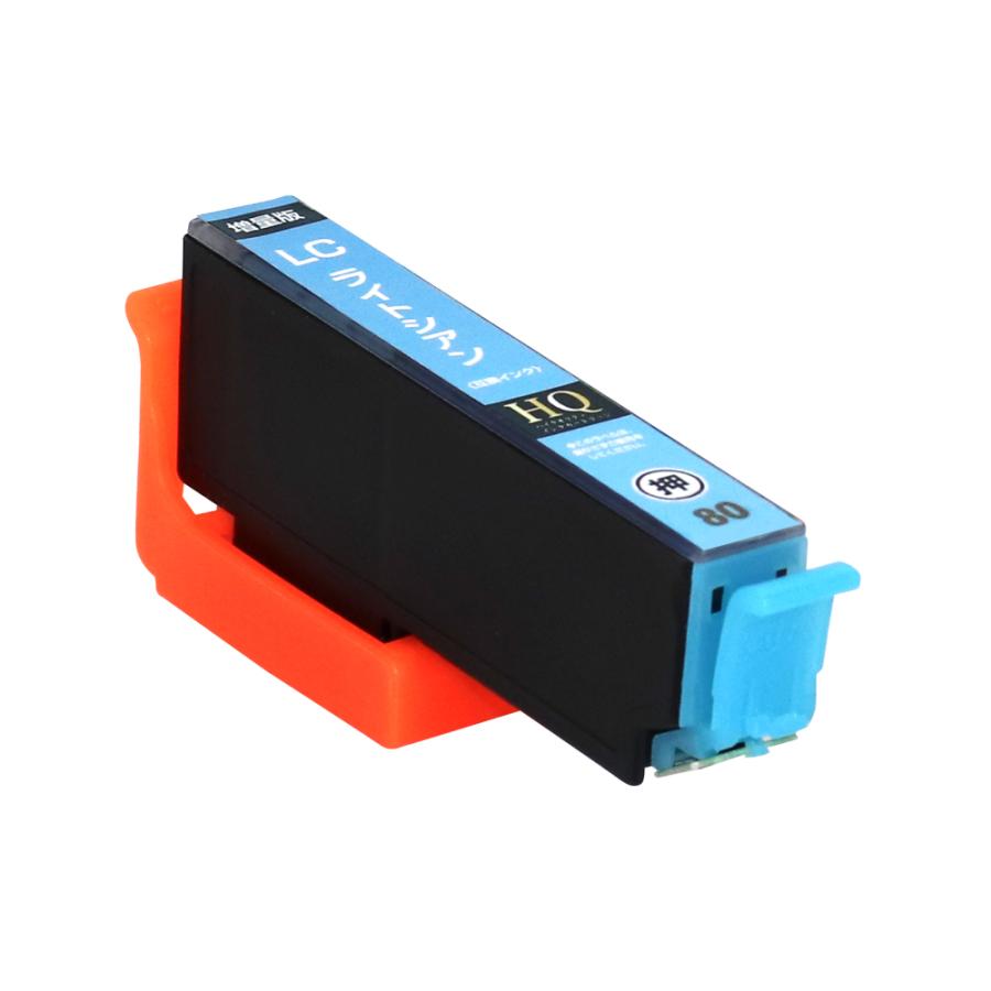 エコインク エプソン 互換インク ICLC80L ライトシアン 単品 IC80