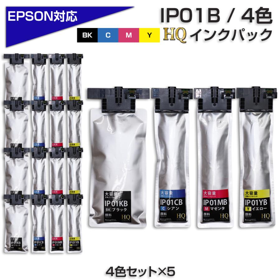 エコインク IP01 IP01B 【純正同等品質】4色×5セット エプソン用