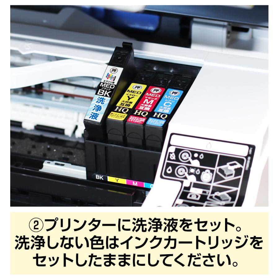 エコインク MED-Y 洗浄液×2個 メダマヤキ イエロー専用 プリンター洗浄