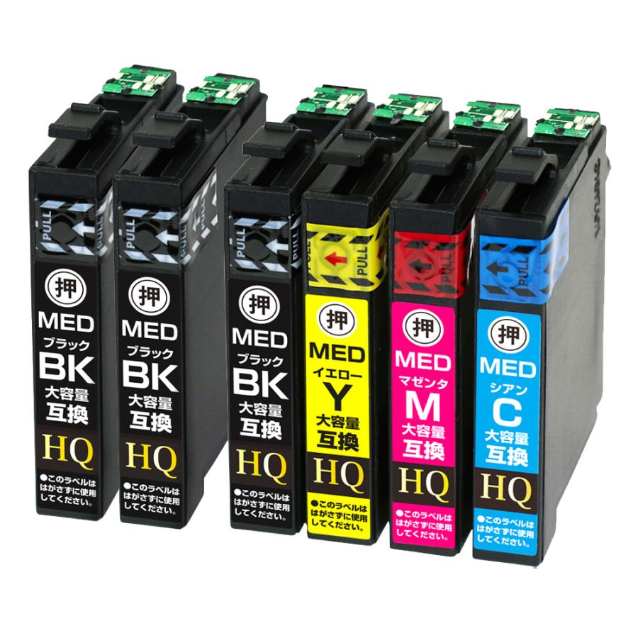 エコインク MED-4CL+2BK エプソン メダマヤキ 互換インク 大容量 4色+