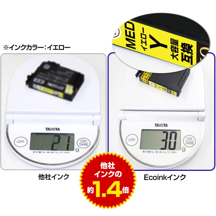 エコインク MED-4CL エプソン 互換インク メダマヤキ 大容量 4色 EW