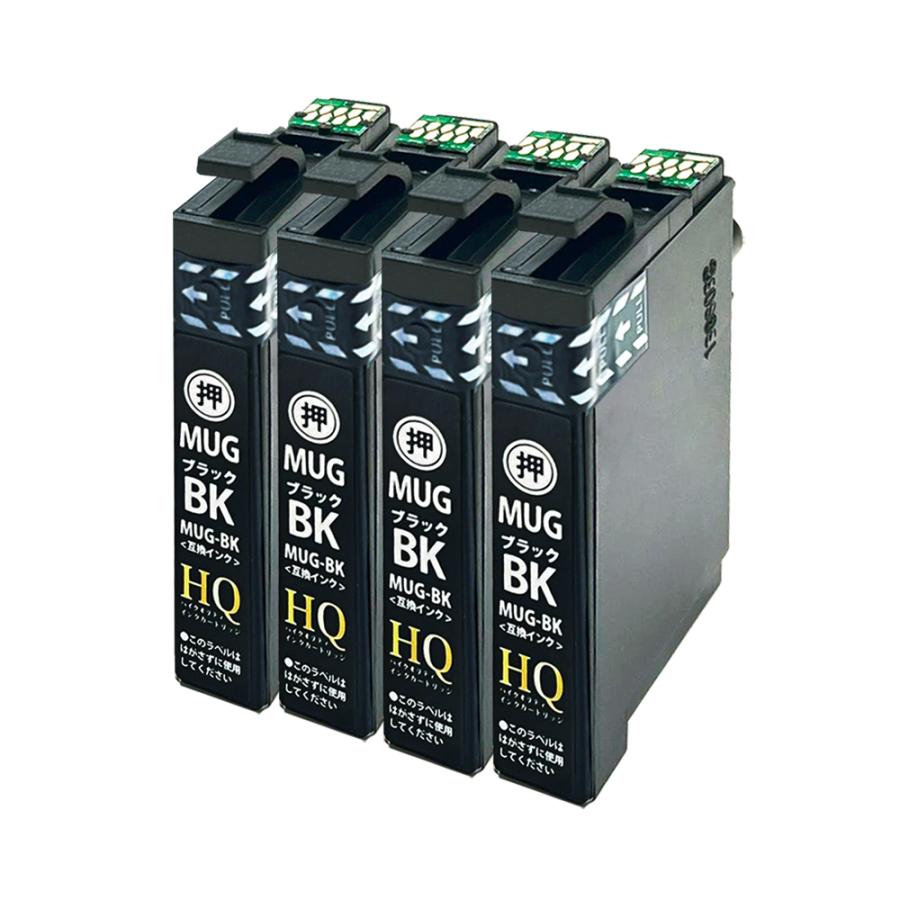 エプソン 【純正同等品質】MUG プリンターインク MUG MUG-BK×4  