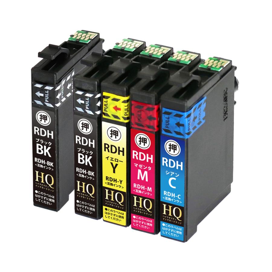 エプソン（EPSON） 互換インク RDH-4CL + RDH-BK-L リコーダー 4色