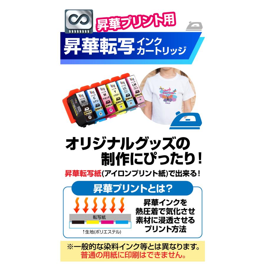 エコインク 【永久ICチップ付き】昇華転写専用 インクカートリッジ 6色