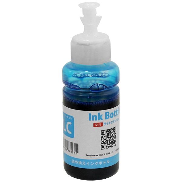 プリンターインク専用 エコインク EPSON社 汎用 インクボトル LC ライトシアン 互換インク