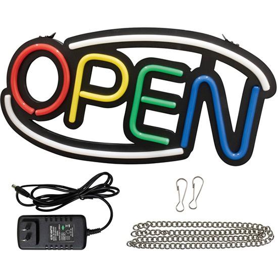 LEDライトサイン OPEN (4色) No.29939 屋内用｜diykanbanstore