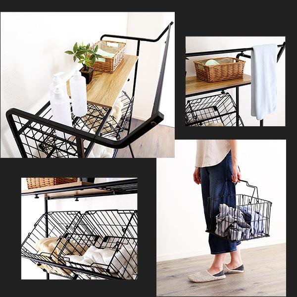 ENGLAND ヴィンテージ　バスケット　ラック　折りたたみ ホームテイスト ランドリーラック バスケットタイプ ヴィンテージ